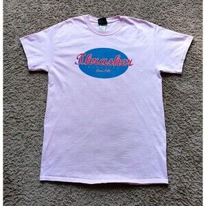 Thrasher T-Shirt Men's Size Medium Graphic Print Pink Shirt